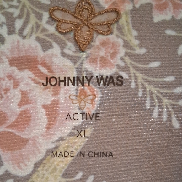 Johnny Was Floral Tank Top - Navy Blue and Pink - Picture 2 of 4